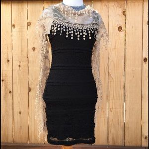 🆑 Black Lace Body Con Dress